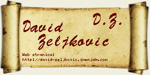 David Zeljković vizit kartica